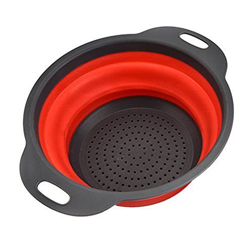 Escorredor de Silicone Dobrável P/ Macarrão Legumes