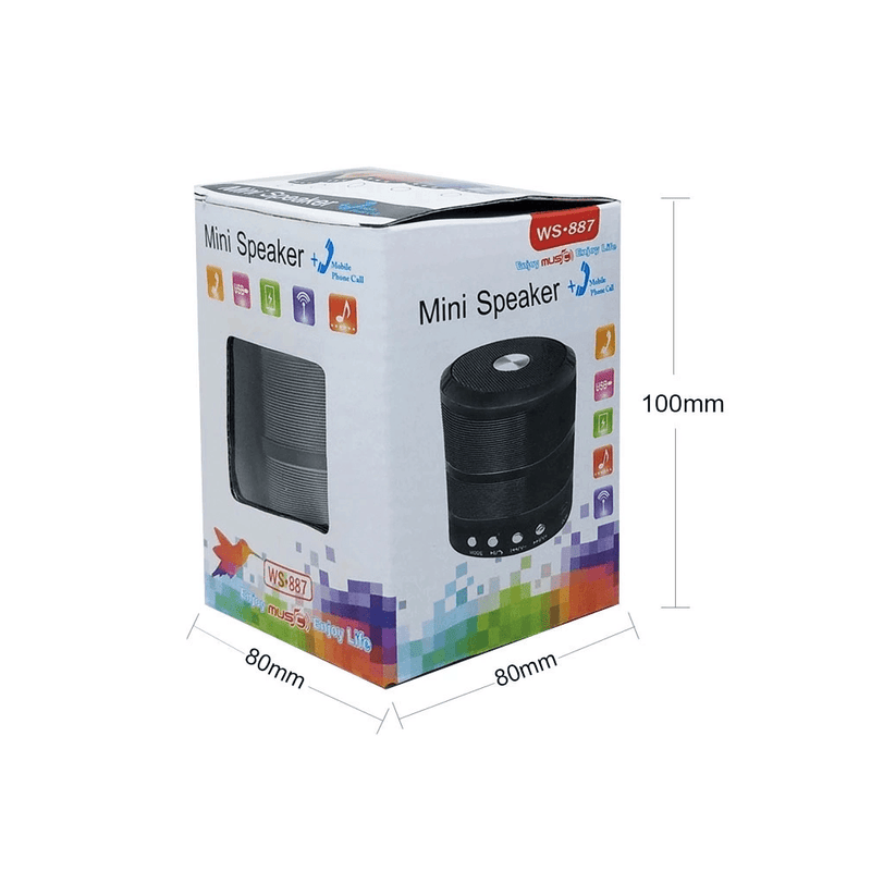 Mini Speaker Caixa de Som Bluetooth Portátil WS-887