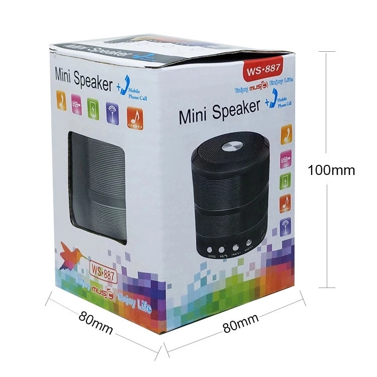 Mini Speaker Caixa de Som Bluetooth Portátil WS-887