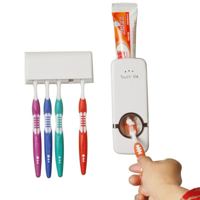 Suporte Para Escova Dispenser de Pasta de Dente Automático