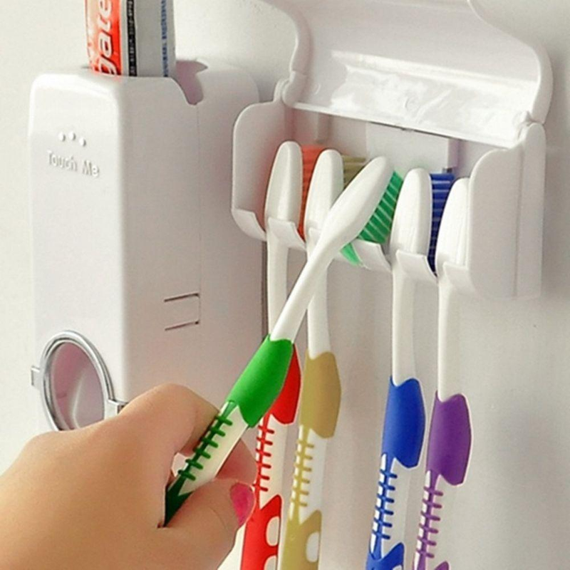 Suporte Para Escova Dispenser de Pasta de Dente Automático