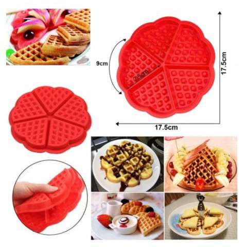 Forma Waffles Coração Panqueca Omelete de Silicone