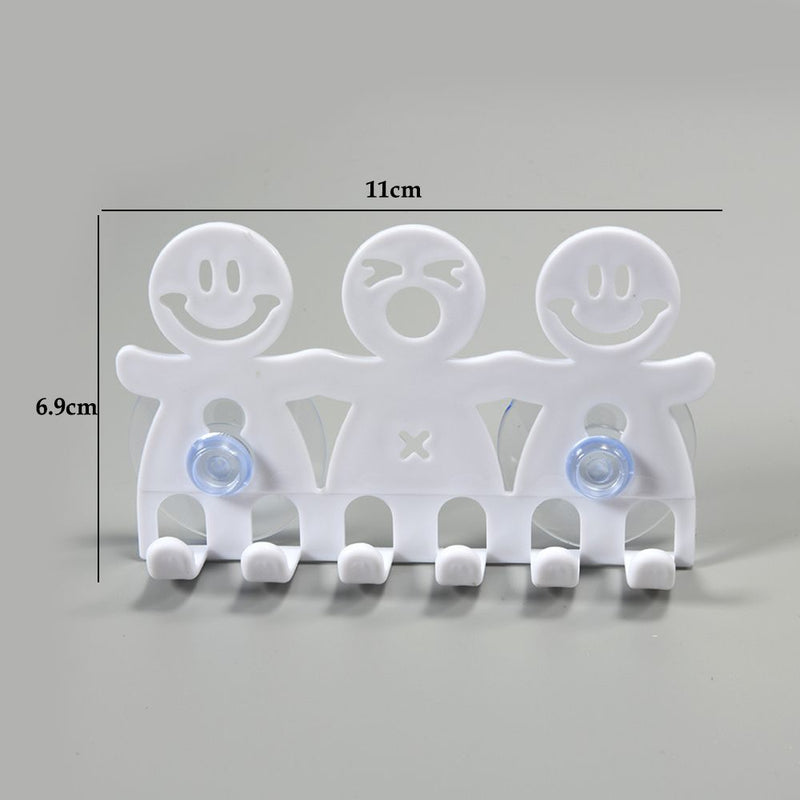 Suporte Escova De Dente Banheiro Sem Furos Adesivo Divertido