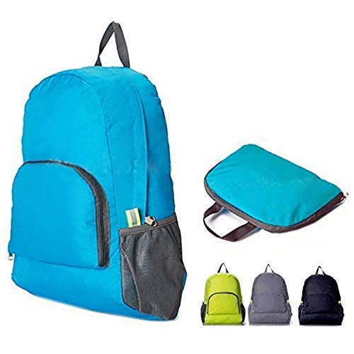 Mochila De Nylon Dobrável Impermeável Esportiva Escolar 25L