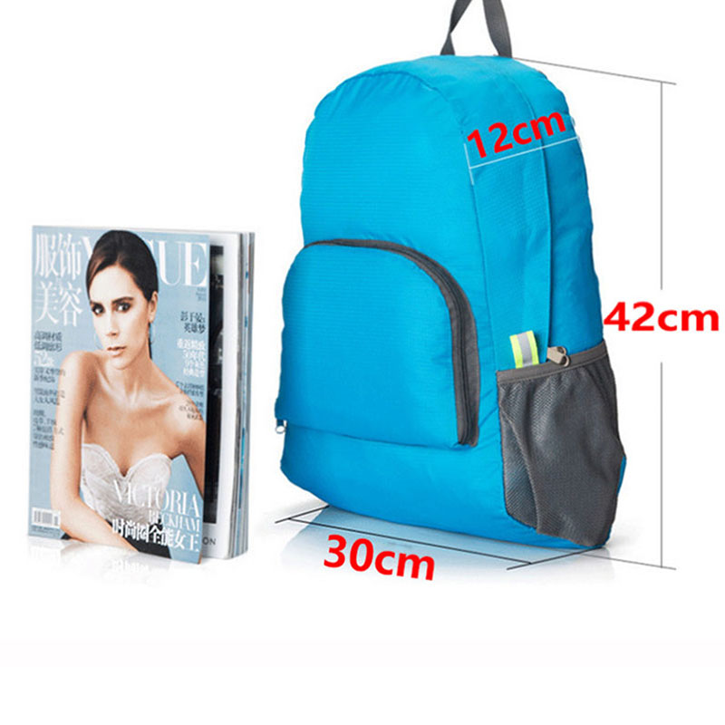 Mochila De Nylon Dobrável Impermeável Esportiva Escolar 25L