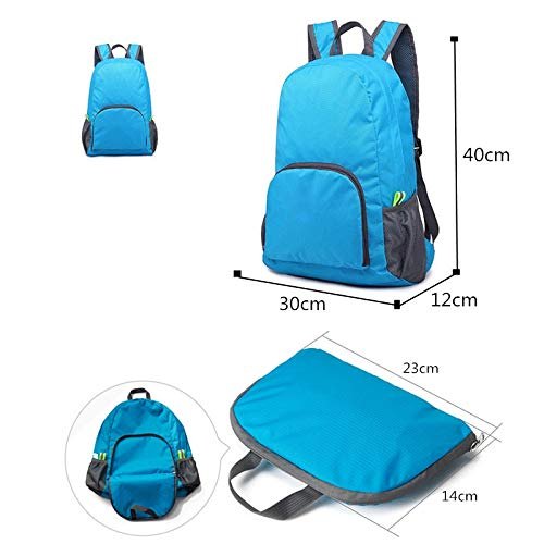 Mochila De Nylon Dobrável Impermeável Esportiva Escolar 25L