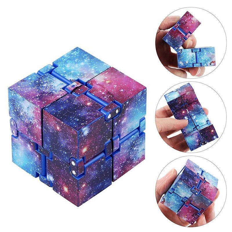 Infinity Cube Espacial - Cubo Infinito Colorido Fidget Anti Stress