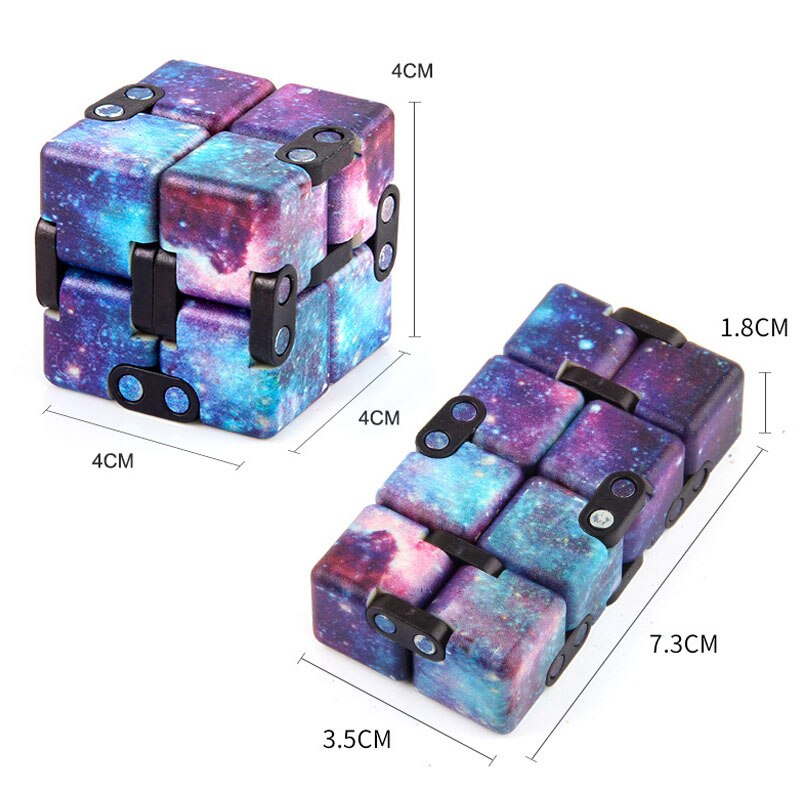 Infinity Cube Espacial - Cubo Infinito Colorido Fidget Anti Stress