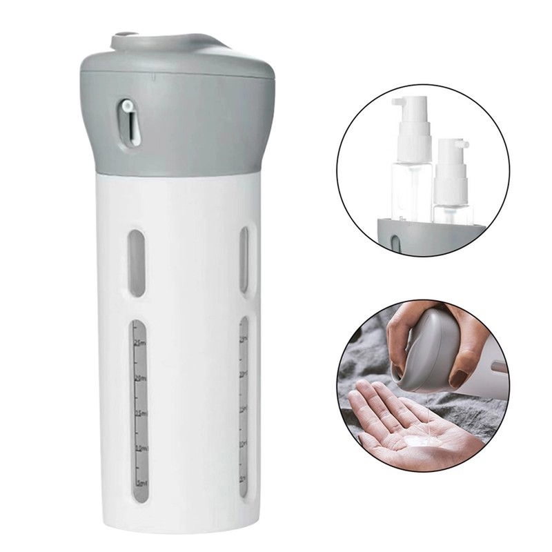 Dispenser Portátil De Viagem 4 em 1 P/ Shampoo e Creme