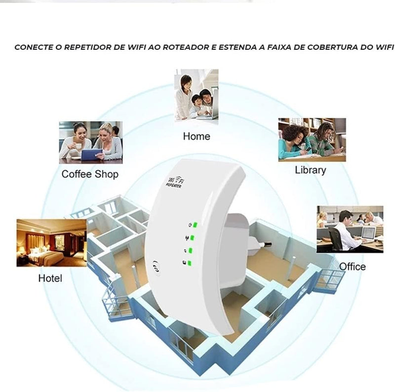 Repetidor Wireless Amplificador de Sinal Expansor Rede Wifi