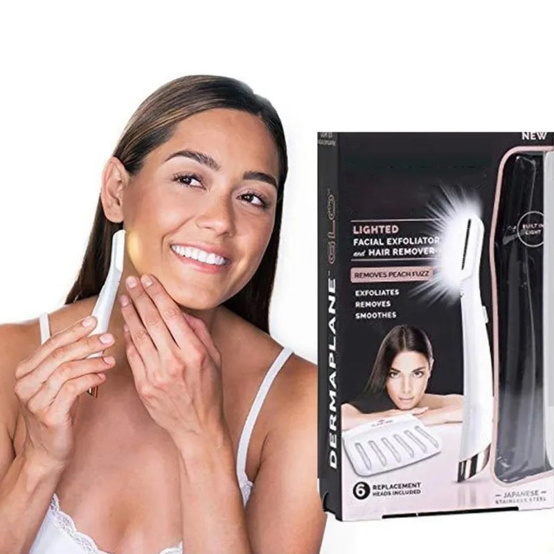 Depilador de Sobrancelha e Pelos Faciais Caneta Led