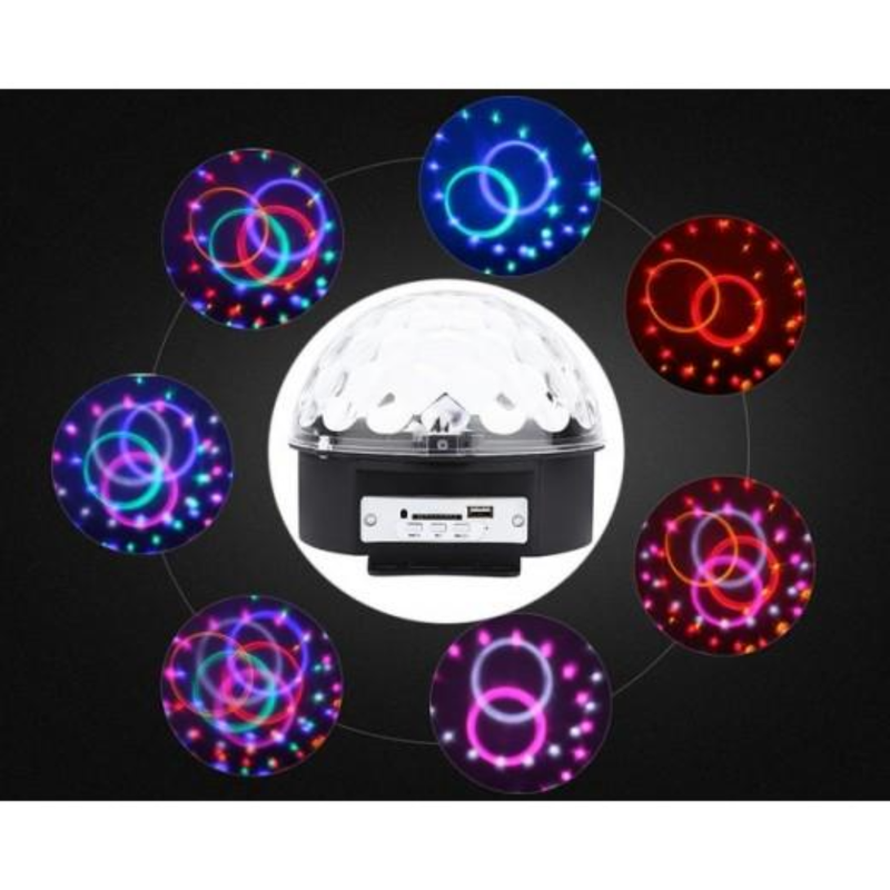 Globo Bola Maluca Led Magic Cristal Rgb Bt Som MP3 Pen Drive