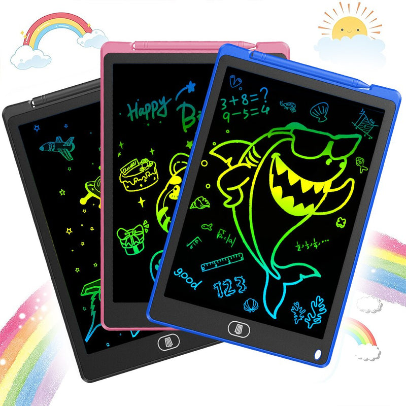 Tablet Infantil LCD Lousa Mágica Escrita Colorida Para Desenho e Estudo - 12 Polegadas