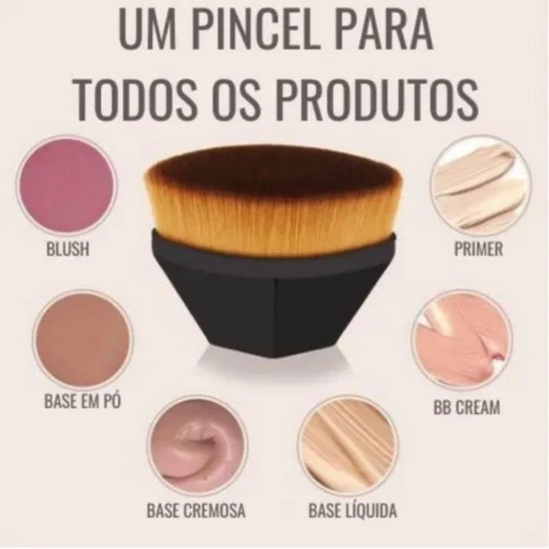 Pincel Hexagonal Base Maquiagem Tiktok Flawless Brush