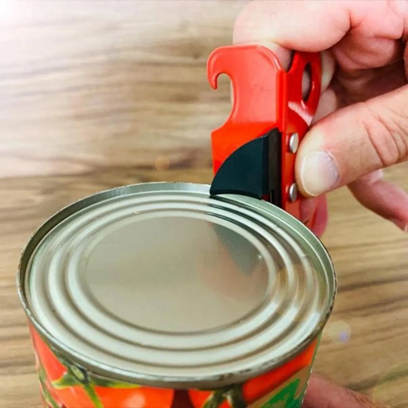 Abridor de Latas e Garrafas em Inox Vermelho Borboleta