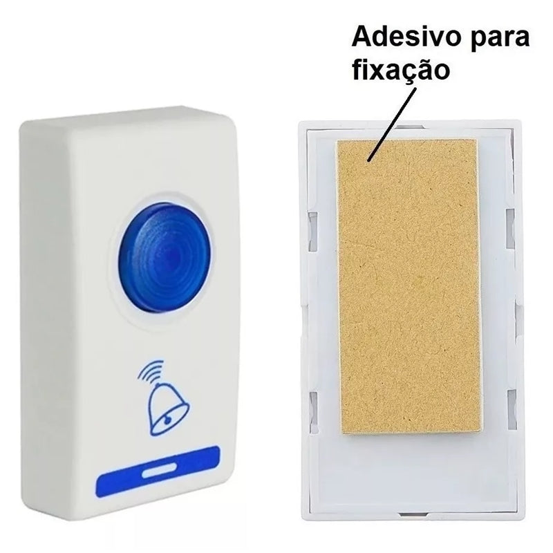 Campainha Digital Sem Fio Com Pilha Alcance 100 Metros