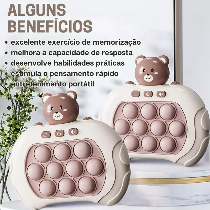 Pop It Eletronico Fidget Brinquedo De Apertar Anti Stress Bichinhos Urso