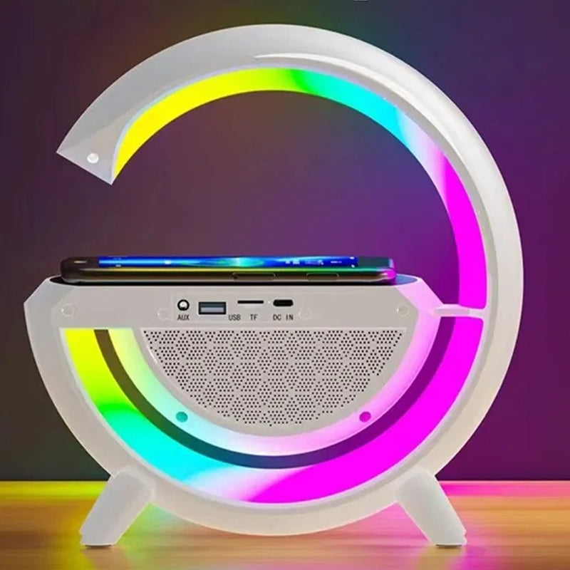 Luminária G Speaker Caixa De Som Carregador Por Indução