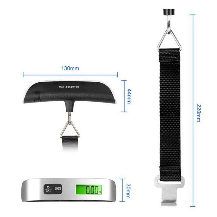 Balança de Mão Digital Portátil Até 50kg Trava Mala Bagagem