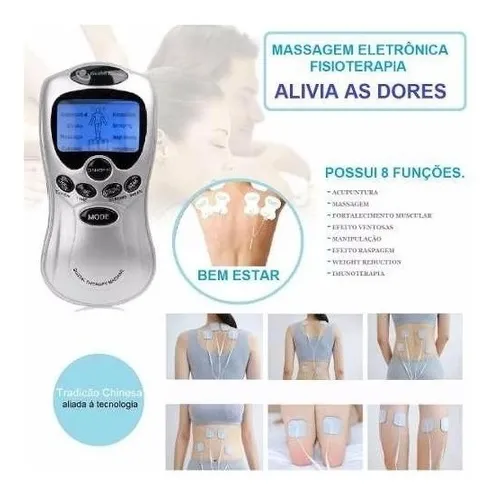 Aparelho Digital Therapy Machine Massageado Muscular Fisioterapia - 4 Eletrodos