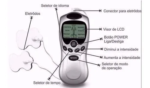 Aparelho Digital Therapy Machine Massageado Muscular Fisioterapia - 4 Eletrodos