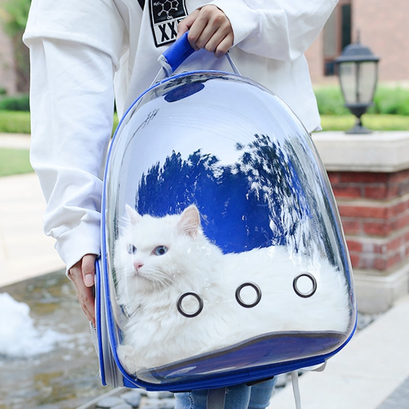 Bolsa Mochila Pet Cães e Gatos Visão Panorâmica Astronauta em Acrílico