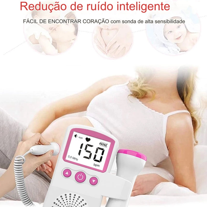 Monitor Fetal Doppler Aparelho Para Ouvir Coração