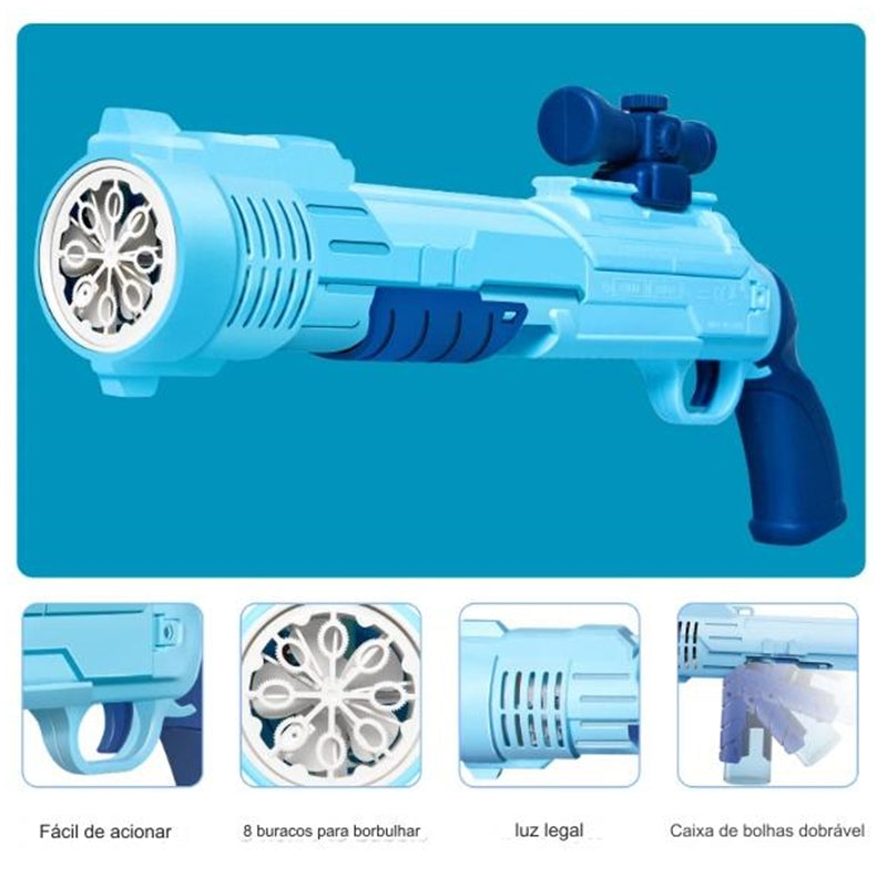Metralhadora Divertida Lança Bolhas De Sabão