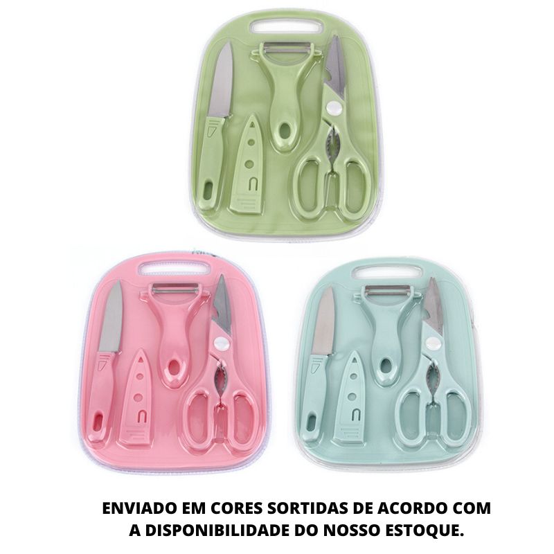 Kit de Utensílios de Cozinha - 04 Peças