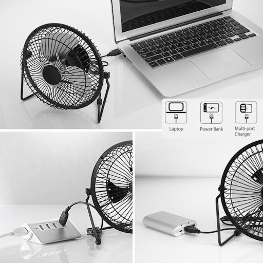 Mini Ventilador Usb De Mesa Premium Potente E Silencioso